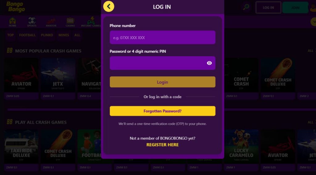 BongoBongo login